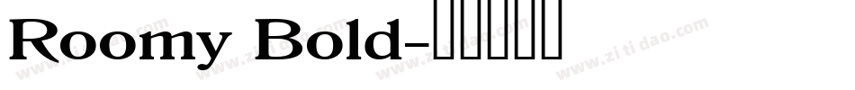 Roomy Bold字体转换